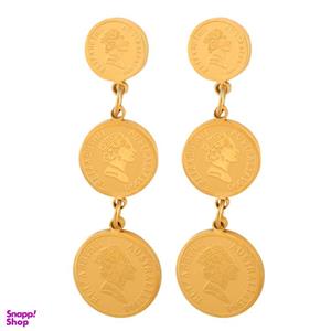 گوشواره زنانه مدل سکه الیزابت کد E3882