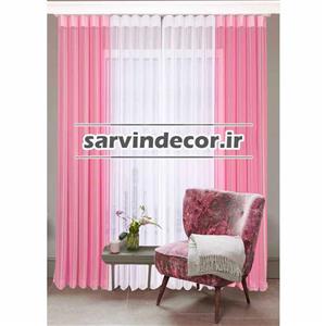 پرده ورتیکال صورتی سفید کد V004