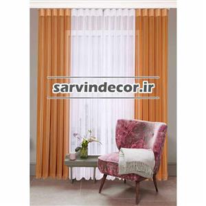 پرده ورتیکال قهوه ای کم رنگ سفید کد V003