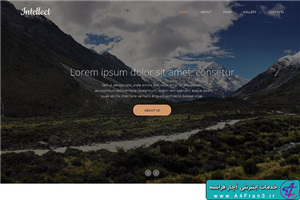 دانلود قالب HTML تک صفحه ای Intellect