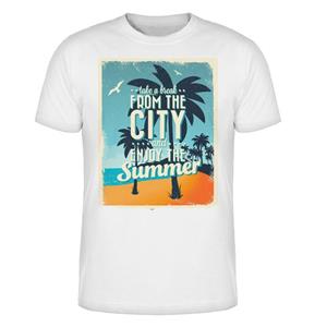 تی شرت آستین کوتاه مردانه مدل CITY کد 261 رنگ سفید 