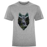 تی شرت آستین کوتاه مردانه مدل گرگ و جنگل