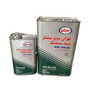 روغن موتور خودرو بهران مدل Super Pishtaz SAE 10W-40 حجم 5 لیتر مجموعه 2 عددی
