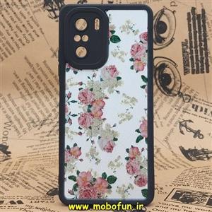 قاب گوشی Poco F3 - Mi 11i شیائومی فانتزی ژله ای طرح گل زیبا محافظ لنز دار کد 119