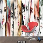 پوستر دیواری طرح نقاشی چهره ۱۱ بانو کد PT7473