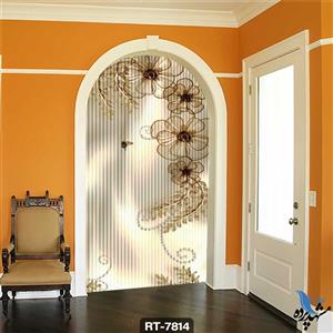 پرده ریسه شرشره تصویری طرح گل و مروارید کد RT7814