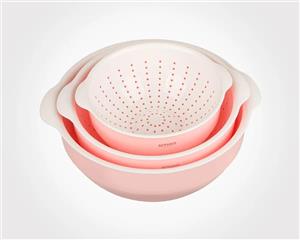 کاسه و آبکش و آبگیر 6 پارچه لیمون کد 206635