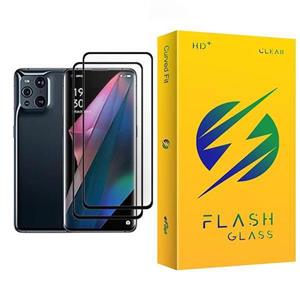 محافظ صفحه نمایش فلش مدل Flash Glass MIX002 مناسب برای گوشی موبایل اوپو Find X3 Pro بسته دو عددی