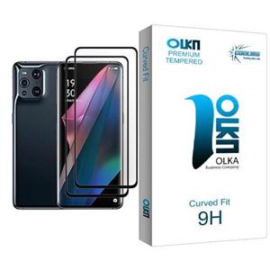 محافظ صفحه نمایش کولینگ مدل Olka Glass MIX002 مناسب برای گوشی موبایل اوپو Find X3 Pro بسته دو عددی