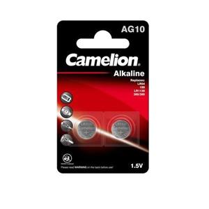 باتری سکه ای کملیون مدل AG10 بسته 2 تایی Camelion AG10 Akeline Battery Pack Of 2