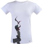 تی شرت آستین کوتاه زنانه مدل Mikasa Attack on titan کد K02 رنگ سفید