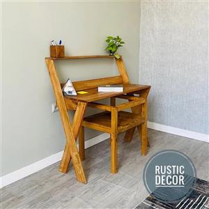 ست میز تحریر و صندلی روستیک دکور مدل WQ400