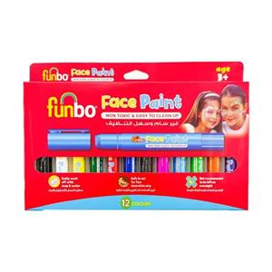 رنگ گریم صورت فانبو مدل ماژیکی کد FO-12 مجموعه 12 عددی