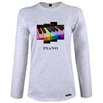 تی شرت آستین بلند زنانه 27 مدل Piano کد MH54