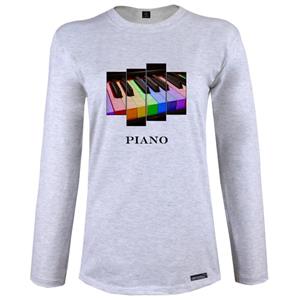 تی شرت آستین بلند زنانه 27 مدل Piano کد MH54 