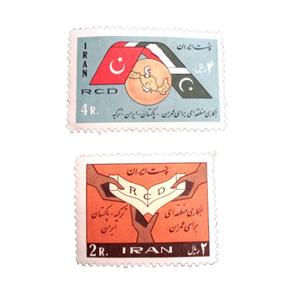 تمبر یادگاری مدل همکاری منطقه ای کد IR1922 مجموعه 2 عددی