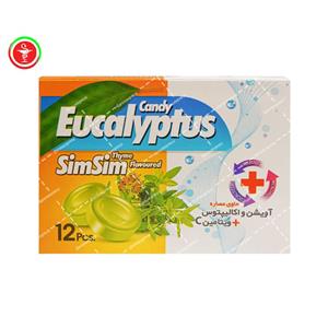 آبنبات اکالیپتوس طعم آویشن سیم سیم بسته ۱۲ عددی