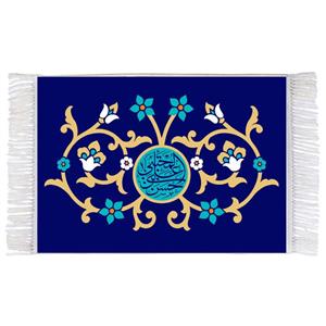 فرش ماشینی دیوارکوب اطلس آبی مدل حسن بن علی مجتبی کد T4561