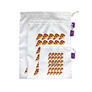 کیسه نان و سبزی ترمه طراحان ایده مدل pizza is life کد cfp1321 مجموعه سه عددی