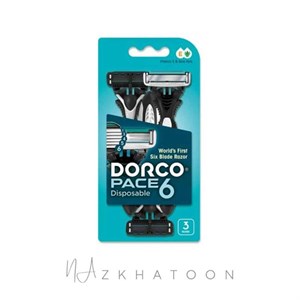 خودتراش مردانه 6 تیغ دورکو مدل Pace6 Portable بسته 3 عددی