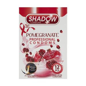 کاندوم شادو مدل Pomegranate بسته 12 عددی shadow pomegranate condoms Pcs 