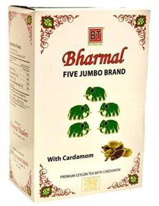 چای سیاه پنج فیل با طعم هل بارمال - ۴۵۴ گرم