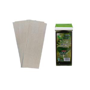 موم موبر اطلس مدل آلوئه ورا حجم 100 میلی لیتر به همراه پد اپیلاسیون بسته 10 عددی -