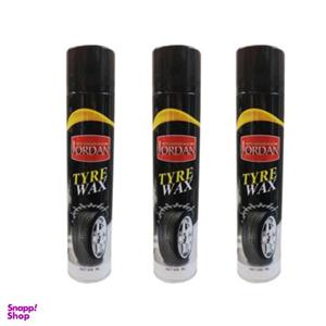 اسپری تمیز کننده لاستیک خودرو جردن کد j3 حجم 650 میلی لیتر بسته 3 عددی