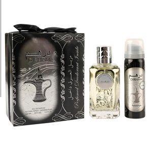 عطر ادکلن درهم نقره ای مردانه ارض الزعفران dirham ard al zaafran