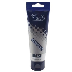 رنگ اکریلیک پارس کد 542 lridesent silver حجم 75 میلی لیتر