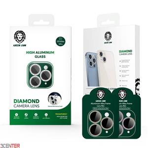 گلس لنز نگین دار رینگی گرین Camera Lens Green Lion Diamond Camera Lens iPhone 13 Pro Max/13 Pro