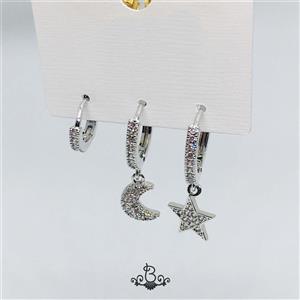 پک گوشواره میخی سه عددی استیل وارداتی 4