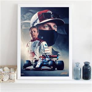 تابلو مدل فرمول یک کیمی رایکونن Raikkonen کد LA-F1G1011