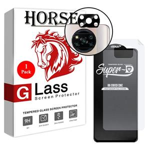 محافظ صفحه نمایش هورس مدل 3SNF Glass مناسب برای گوشی موبایل شیائومی Poco X3 Pro به همراه پشت و لنز دوربین 