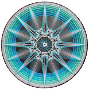 تابلو میخ و نخ مدل ماندالا طرح Star کد SAM-0001