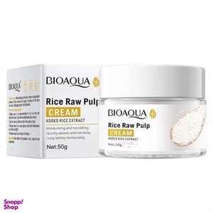 کرم مرطوب کننده بایو آکوا مدل Rice Raw Pulp حجم 50 میلی لیتر