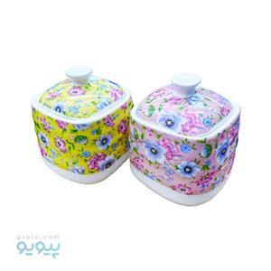 قندان چینی طرح گل عمده و کارتنی
