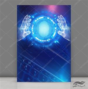 زمینه پوستر لایه باز کلاسیک و دیجیتالی ۳۲ psd