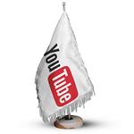 پرچم رومیزی و تشریفات با لوگو یوتیوب کد P712