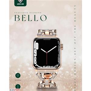 بند اپل واچ الماسی گرین مدل exquisite diamond bello green 42/44/45 MM