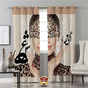 خرید پرده طرح دختر و شعر ایرانی(مشکی) – هازان داتیس کد 1569