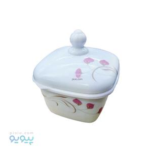 قندان چینی مربع طرح گل