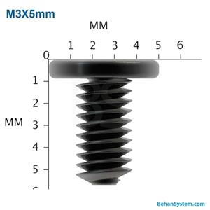 پیچ قاب لپ تاپ سر تخت سایز M3 x 5MM