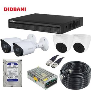 پکیج اقتصادی دوربین مداربسته چهار دوربین مداربسته دو مگاپیکسل کد 999