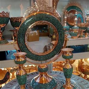 اینه شمعدان فیروزه کوبی کد 700100