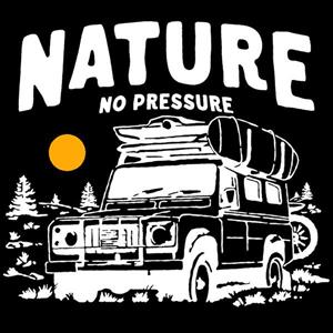 استیکر پارچه و لباس مدل NATURE NO PRESSURE طبیعتگردی کد 10