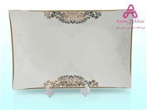 دیس پلوخوری چینی لورین مدل پردیس طلایی