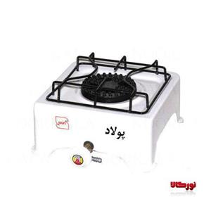 اجاق گاز رومیزی تک شعله پرسی لعاب آذرین پولاد کد 31