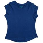 تی شرت آستین کوتاه دخترانه پیپرتس مدل اندامی رنگ آبی کاربنی