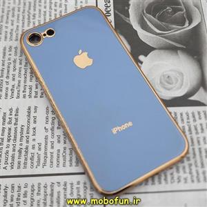 قاب گوشی iPhone 7 8 SE 2020 ایفون طرح ژله مای کیس گلد لاین دور طلایی محافظ لنز دار ابی سیرا کد 276 